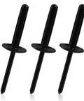 50 Pack Black Aluminum Tri Fold Exploding Pop Rivets Three Sixteenths Inch Grip One Inch Length Five Eighths Inch Flange Blind Rivets