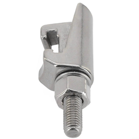 Heavy Duty M8 Double Jaw C Clip Caliper Hook Screwclamp Forged From Knockout 304 Stainless Steel, detailed view of screw clamp.