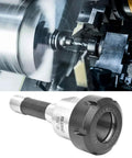 Heavy Duty R8 ER40 Collet Chuck 7/16 Inch 20UNF for CNC Milling Machine in use gripping a drill bit tightly.
