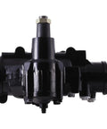 Heavy Duty Power Steering Gear For 1999 To 2007 Chevrolet And GMC 4WD 6.0 Liter with black casing and threaded fittings.
