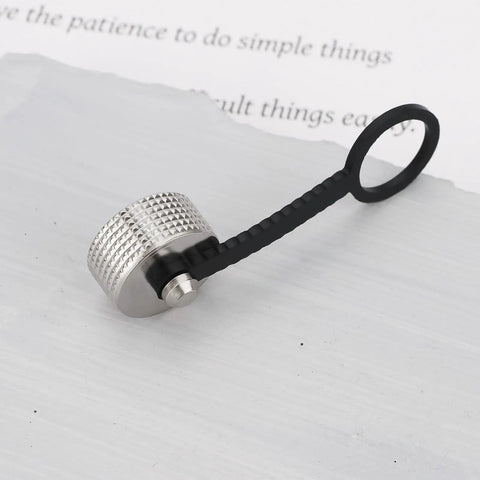 GX16 Aviation Connector Dust Cover Set Five Pack Metal Plug Caps With Rubber Chain For Electronic Equipment And Industrial Equipment Protection And Durability Rugged Heavy Duty Metal Construction With Anti Corrosion Finish Shop And Field Ready, single cap with rubber chain