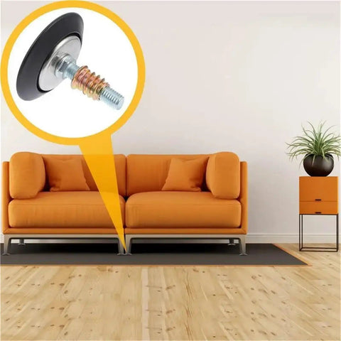 10 Pcs Adjustable Leveling Pads For Cabinets And Furniture, Heavy Duty Feet With T Nut Sliders under orange sofa