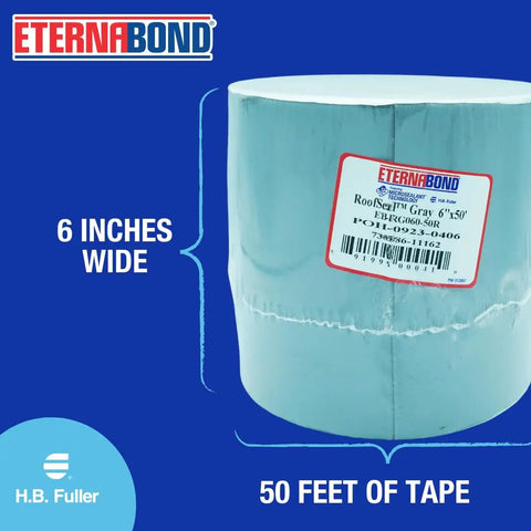 Gray 6 Inch by 50 Foot Roof Seal Repair Tape for RVs and Metal Roofs Ultra Durable Micro Sealant UV Stable Waterproof Airtight