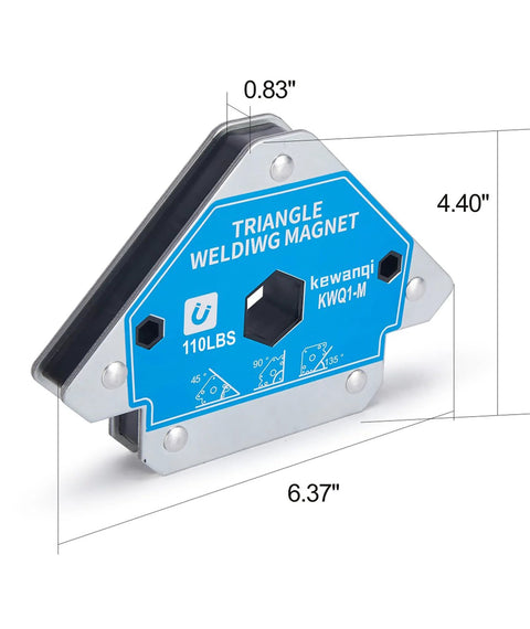 110 Lbs Magnetic Welding Clamps with precise angle measurements