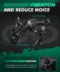 8 Piece Front Suspension Kit With Outer And Inner Tie Rod Ends And Sway Bar End Links For 2011-2019 Ford Explorer And 2013-2019 Police Interceptor Utility Replacement Built Tough For Daily Driving, black steel control arm bushings