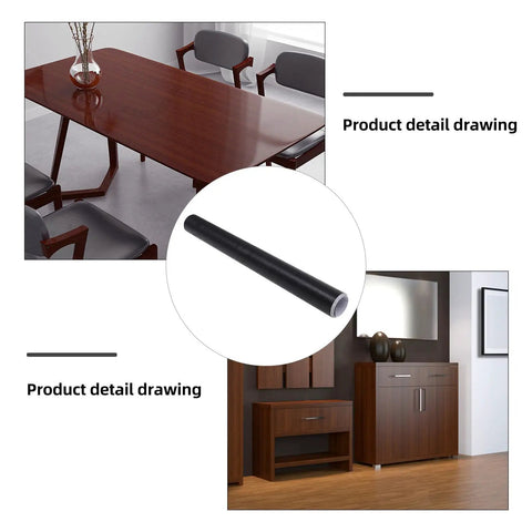 No Sweat Peel And Stick Wallpaper For Kitchen Cabinets, Self Adhesive Vinyl Contact Paper For Countertops shown on a roll with kitchen furniture.