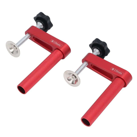Two Pack Aluminum Woodworking Bench Clamps Hold Down Clamp With 19mm Holes, Quick Release, Adjustable Up To 600 Lb, Rubber Pad Protection