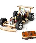 Wooden Racing Car Kit For Kids Aged 8 To 12 With Remote Control Steering Rear Wheel Drive Hands On Science Learning DIY Science Project Build Your Own Speedy Car Educational Gift For Boys And Girls, wooden RC car kit