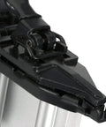 Close-up of the side-load magazine of the Top Shelf Pneumatic Brad Nailer Heavy Duty Compressed Air Wood Nail Gun.