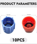 Must Have AC Service Port Caps 10 Pack For R134a Auto Air Conditioning System Maintenance With 13mm Blue and 16mm Red Caps
