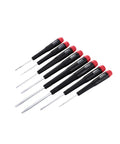 Precision Slotted Screwdriver Set in Canvas Pouch, 8 Piece with Exact Fit Tips, Hardened CRM72 Blades, Pro Grade for Precise Turning