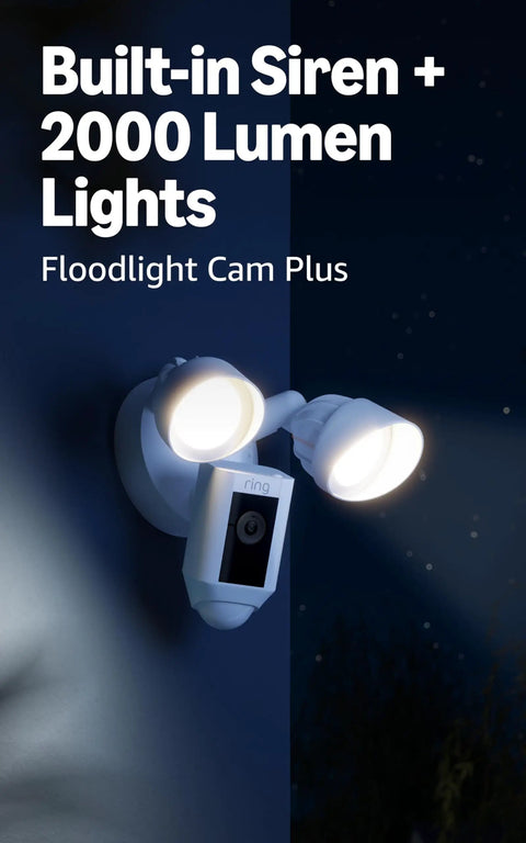 Lock Down Your Yard Fast With This Wired Floodlight Security Camera Bundle And Wireless Door Sensor Clean White Shell Crisp 1080P Hd Video Tough As Nails Outdoor Spotlight For Driveway