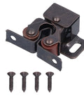 30 Pack Stainless Steel Double Roller Catch Latches Self Elastic Magnetic Damping Buffer with screws