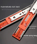 Soft Close Drawer Runners In Stainless Steel 3 Section Telescopic Drawer Slides With Ball Bearing Side Mount Guides 20 Inch Pack Of 2 Built Tough Damping Rails For Kitchen Cabinets And Furniture Drawers with auto lock and double spring features.
