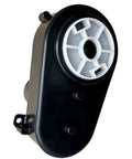 12V 380 Steering Gearbox And Motor Assembly For Kids Electric Ride On Cars Fast Swap Repair Kit shown from the side, black plastic housing.