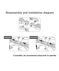 Disassembly and installation diagram for 11 Speed Quick Link Set for Bicycle Chains, 4 Pairs Reusable Missing Links, Each About 2g.