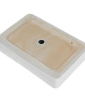 Rectangular Vessel Sink 24x16 White Ceramic Porcelain Above Counter Vanity Bowl Built To Last Durable No Fuss Easy To Clean