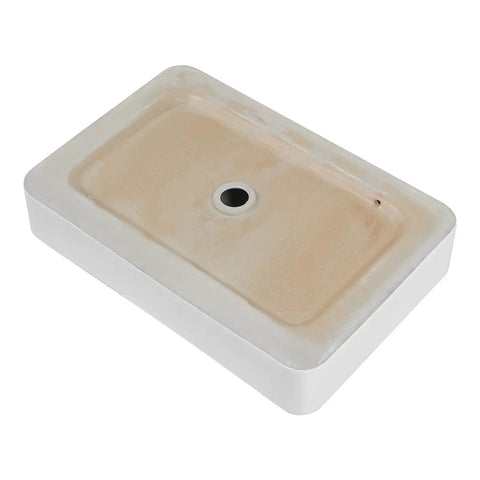 Rectangular Vessel Sink 24x16 White Ceramic Porcelain Above Counter Vanity Bowl Built To Last Durable No Fuss Easy To Clean