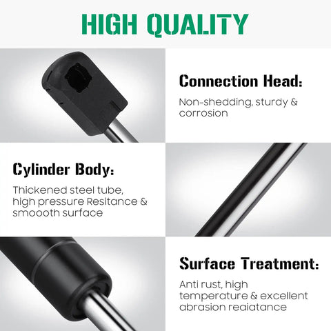 Ford Explorer Mercury Mountaineer Rear Window Glass Lift Supports, shows connection head, cylinder body, and surface treatment details.
