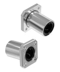 LMK12UU Square Flange Linear Bearing Pair With 12mm Bore 21mm OD 30mm Length Double Side Rubber Seal for CNC Machines 3D Printers