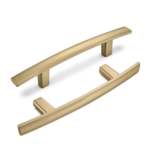 20 Pack 3 Inch Center To Center Solid Heavy Duty Zinc Alloy Cabinet Handles In Champagne Bronze Arch Drawer Pulls For Kitchen