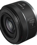 RF 50mm F1.8 STM Lens Bundle With UV Filter And Lens Cap Keeper For Low Light Portraits And Vlogging, front view