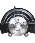 Front view of Front Left Steering Knuckle And Wheel Bearing Hub Assembly For Honda CRV 2007 2009 2.4L L4 Direct Fit Replacement.