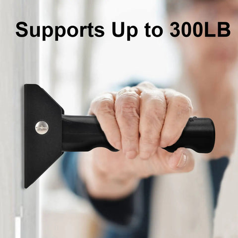 Close-up of Doorway Flip Assist Handle Plus Stair Safety Grip providing sure-footed balance, supports up to 300LB.