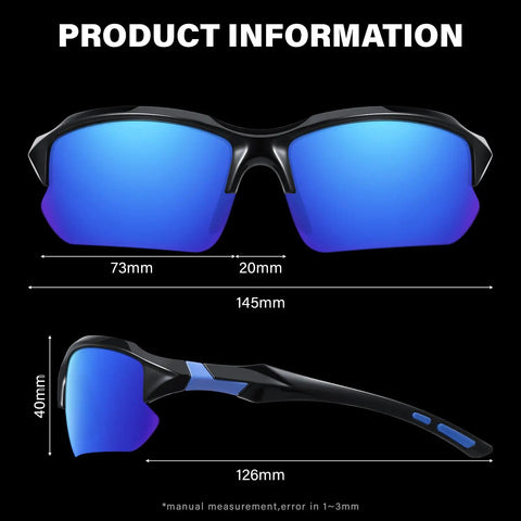 Fly 4 Pack Polarized Sunglasses For Men Featuring Uv400 Anti Glare Protection Lightweight Half Frame Design Ride Ready For Cycling Running And Fishing Clean Shades