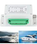 Plug And Play NMEA2000 Converter For Boats And Yachts, Converts Analog Signals To NMEA2000, 9-32V DC Marine Box, IP67 Waterproof Sensor Signal Converter To NMEA2000 Network, Easy Wiring, Universal Marine Gauge Ready, shown with connection ports and yachts