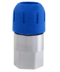 1 Inch Female NPT Adapter For FastPipe Compressed Air Piping, Aluminum 1x1 Fitting, blue quick connect cap, F2220 Compatible