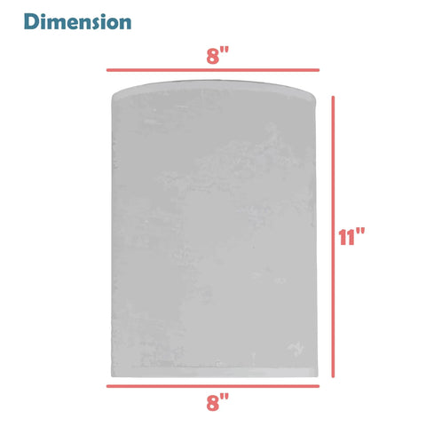 Product dimensions of Fresh White Linen Drum Lamp Shade With Brass Spider Fitter For Table Lamps, 8 x 8 x 11 inches.