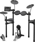 DTX-PRO Electronic Drum Trigger Module with 70 Premium Customizable Kits and RS6 Rack System, showing pads and pedals.