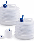 Collapsible Water Container With Spigot For Camping And Road Trips, Large Capacity Portable Folding Jug displayed in various sizes
