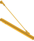 Heavy Duty Wall Mounted Jib Crane With 1000 Pound Load Rating And 22 Foot Rotating Boom showcasing yellow boom and pivot.