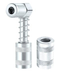 90 Degree Grease Coupler Adapter for Grease Guns 3 Jaw Fitting Tool with Sleeve Locking Angled Coupler for Tight Spaces