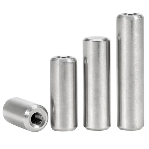 Internal Threaded Dowel Pin Set For Precision Assembly, Blind Locating Pins M6x12x30mm, 304 Stainless Steel, 2 Pieces