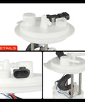 Heavy Duty Electric Fuel Pump Module Assembly With Integrated Pressure Sensor Fits Hyundai Sonata 2006 Through 2010 showing top and connections  details.