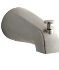 Slip Fit Half Inch Diverter Bath Spout In Chrome Finish With Premium Metal Construction For Easy Install No Fuss Replacement