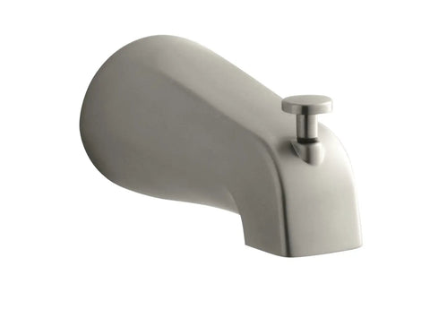 Slip Fit Half Inch Diverter Bath Spout In Chrome Finish With Premium Metal Construction For Easy Install No Fuss Replacement