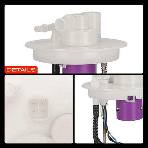Rock Solid Electric Fuel Pump Module Assembly Compatible With Honda Civic 2012 To 2015 1.8L R18Z1 Engine California Emission top view.