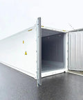 Built Tough Off Grid Modular Cold Room And Walk In Freezer System Featuring Solar Powered Blast Chiller For Commercial Food Storage showing open door view.