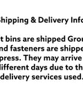 Shipping details for 5,170 Piece Grade 5 Coarse Thread Hex Bolt And Nut Set, bolt bins and fasteners arrive on different days.