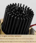 Close-up of saditesdk Led Recessed Lighting Set of 12, 3.8-Inch Directional Light Fixture's cold forged vortex radiator.