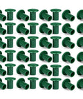 Premium Garden Cane Caps For Bamboo Sticks That Totally Block Sharp Ends And Keep Hands Safe Plus Eyes Protected From Accidents When Working In The Yard. Green PVC cane caps set for 8-12mm bamboo sticks