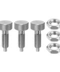 Workhorse 3 Pack Spring Plunger Pins M8x1.25 Thread 4mm Diameter Stainless Steel Lockout Hardware with nuts.