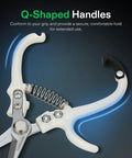 Beast Mode Pruning Shears For Gardening With SK5 Blades Lightweight Plant Cutters showing ergonomic Q-shaped handles