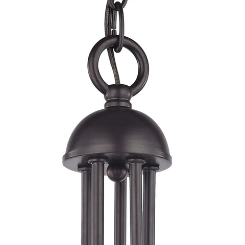 Detail of metal mount on Williamsport 5 Light Chandelier in Oil Rubbed Bronze Finish 20 Inch Wide Traditional Ceiling Fixture