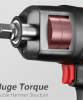 Shop Grade Impact Pneumatic Wrench Delivers Serious Torque And Knockout Punch For Garage Pros Managing 610 Nm Twists At 7000 Rpm On Heavy Duty Job Site Assignments Any Weekend Warrior close-up view of wrench's double hammer structure