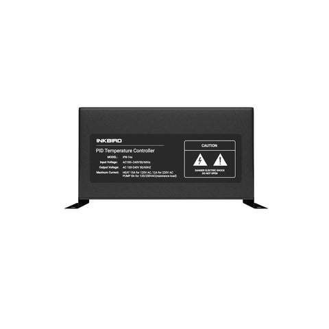 Heating And Cooling PID Temperature Controller IPB-16S with label and caution signs, displayed on a metal casing